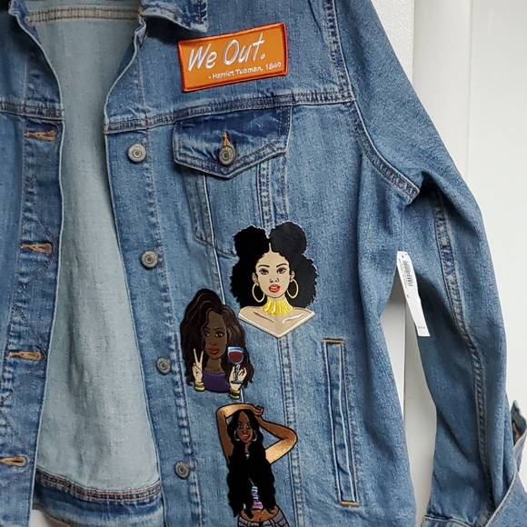 CUSTOM 1 OF 1 Denim Jacket w/ patches - Picture 3 of 7